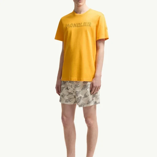 Space Embroidered Logo Cotton T-Shirt