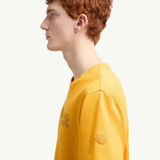 Space Embroidered Logo Cotton T-Shirt