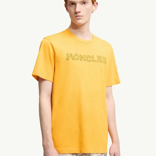 Space Embroidered Logo Cotton T-Shirt
