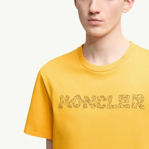 Space Embroidered Logo Cotton T-Shirt