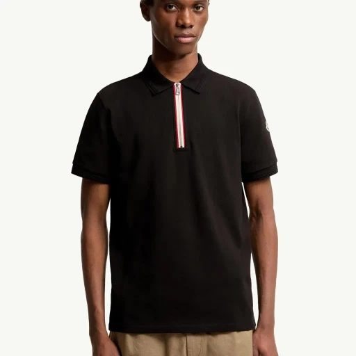 Tricolour-Trimmed Cotton Polo Shirt