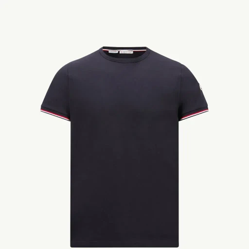 Tricolour-Trimmed Cotton T-Shirt