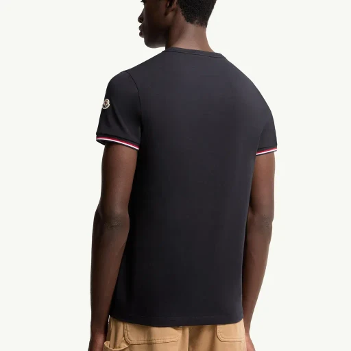 Tricolour-Trimmed Cotton T-Shirt