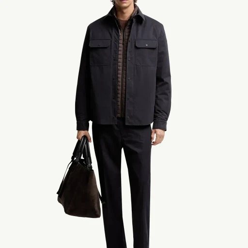 Cotton Gabardine Long Sleeve Shirt