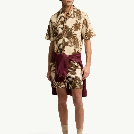 Cotton & Linen Blend Short Sleeve Shirt