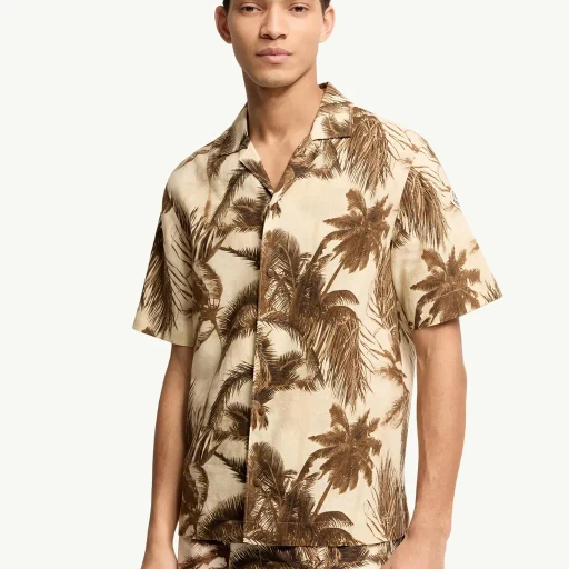 Cotton & Linen Blend Short Sleeve Shirt