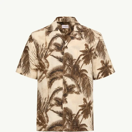 Cotton & Linen Blend Short Sleeve Shirt