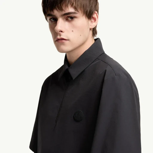 Logo Short Sleeve Half-Zip Shirt