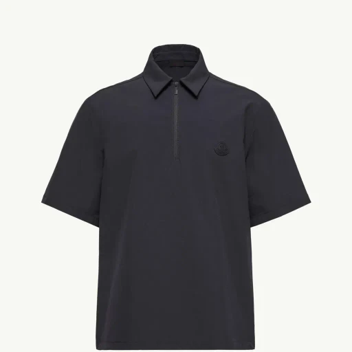 Logo Short Sleeve Half-Zip Shirt