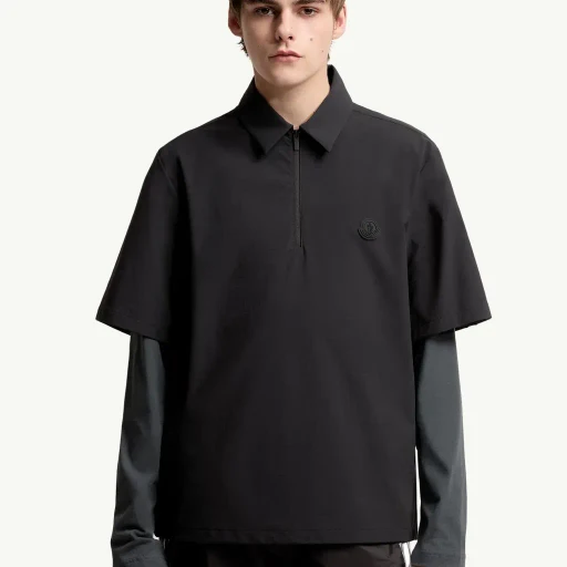 Logo Short Sleeve Half-Zip Shirt