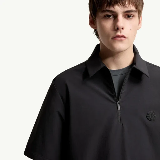 Logo Short Sleeve Half-Zip Shirt
