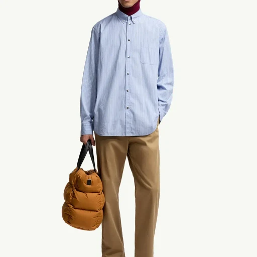 Striped Oxford Cotton Long Sleeve Shirt