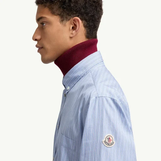 Striped Oxford Cotton Long Sleeve Shirt