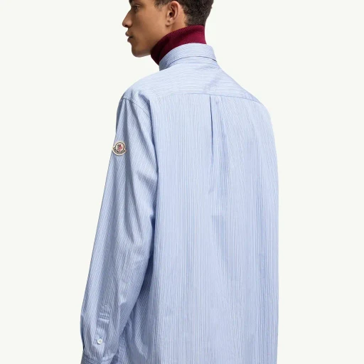 Striped Oxford Cotton Long Sleeve Shirt