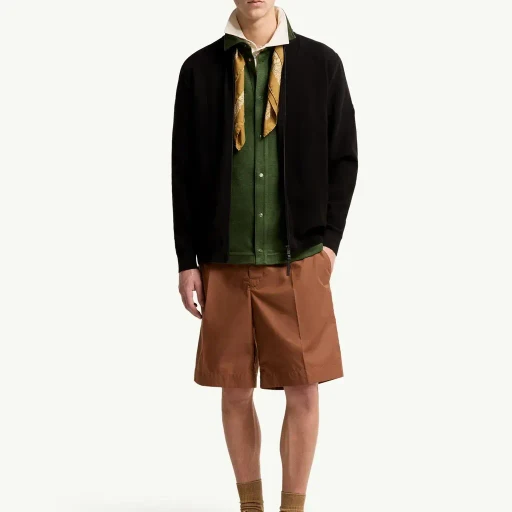 Cotton Zip-Up Cardigan
