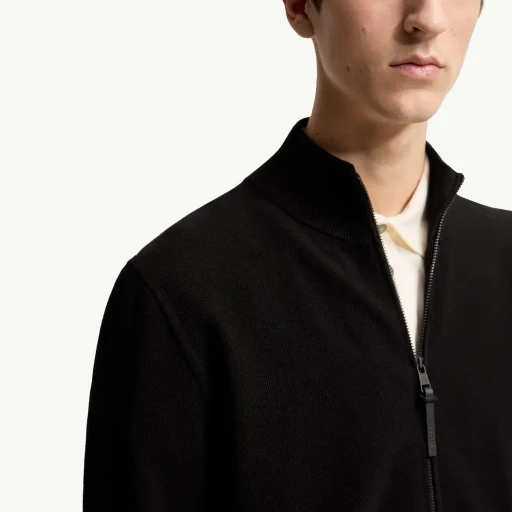 Cotton Zip-Up Cardigan