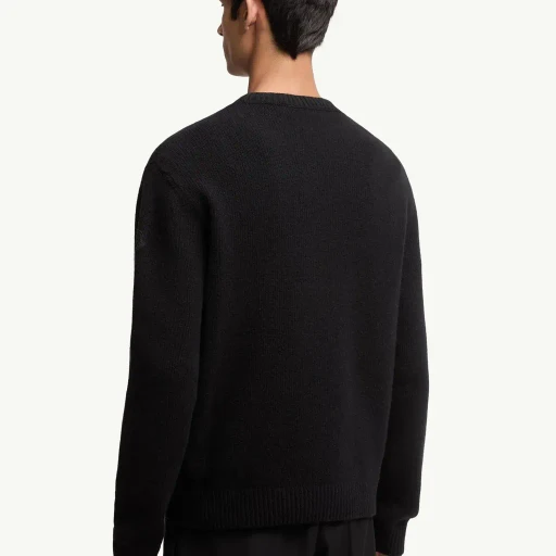 Embroidered Logo Wool Sweater