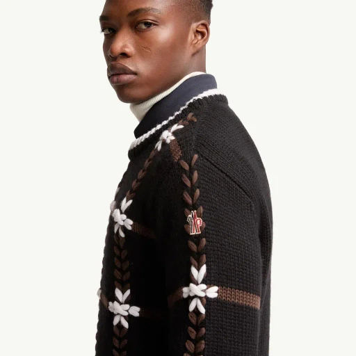 Embroidered Wool Blend Jumper