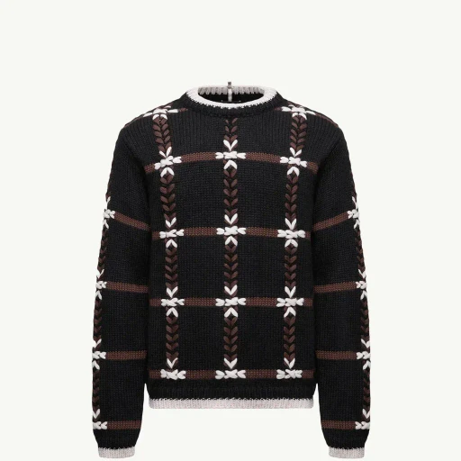 Embroidered Wool Blend Jumper