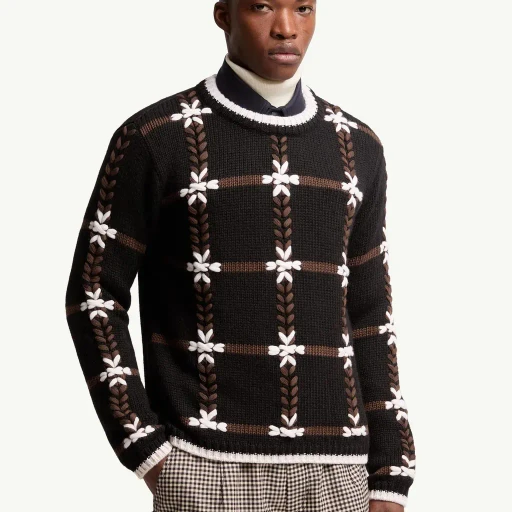 Embroidered Wool Blend Jumper