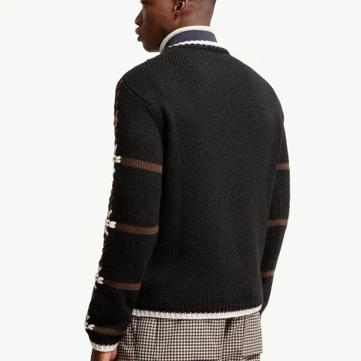 Embroidered Wool Blend Jumper