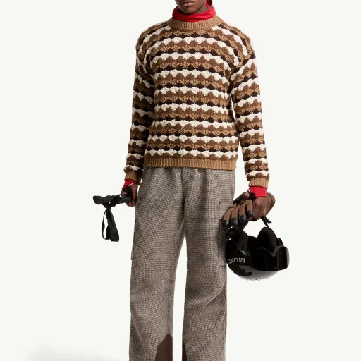 Geometric Pattern Wool & Alpaca Blend Jumper
