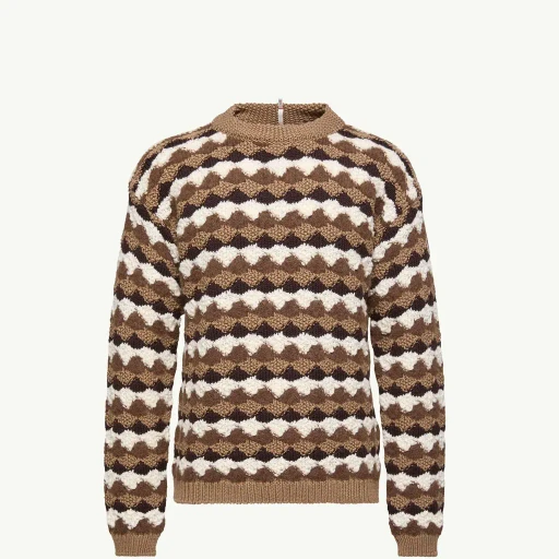 Geometric Pattern Wool & Alpaca Blend Jumper