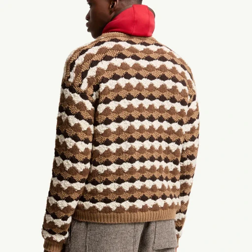 Geometric Pattern Wool & Alpaca Blend Jumper