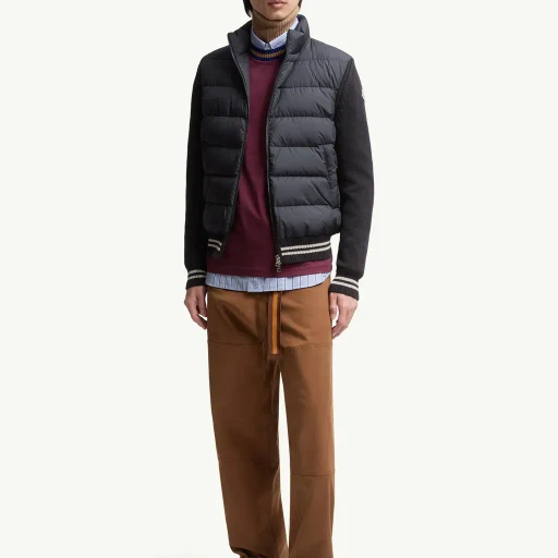 Padded Cotton Cardigan