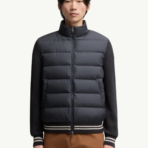 Padded Cotton Cardigan
