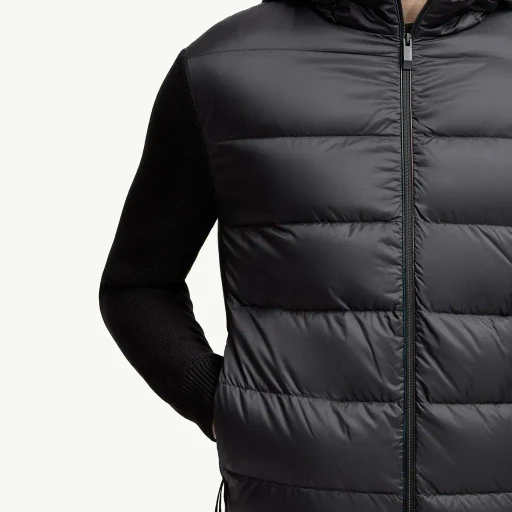 Padded Cotton Zip-Up Hoodie