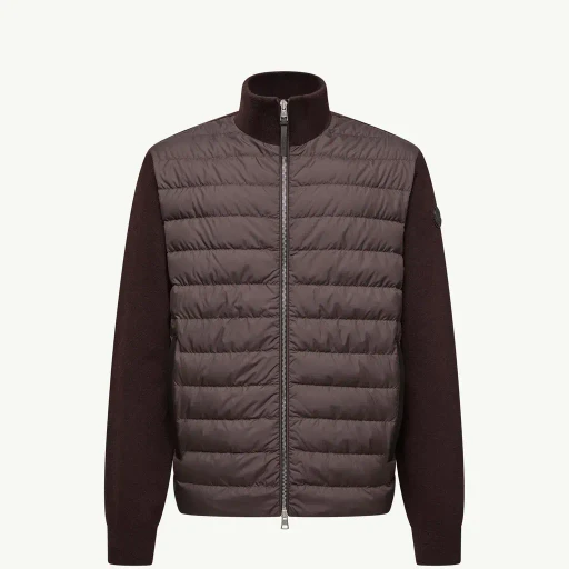 Padded Wool & Cashmere Zip-Up Cardigan