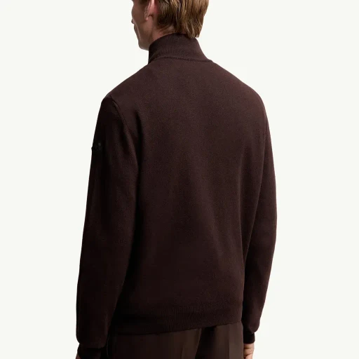 Padded Wool & Cashmere Zip-Up Cardigan