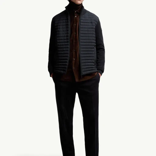 Padded Wool & Cashmere Zip-Up Cardigan