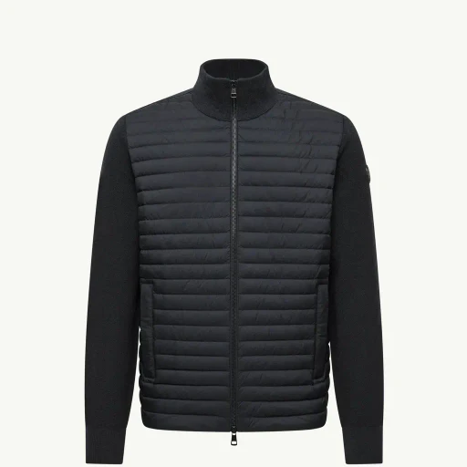 Padded Wool & Cashmere Zip-Up Cardigan