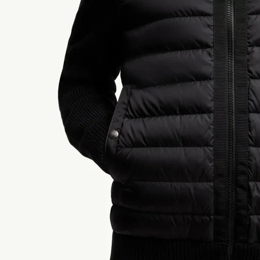 Padded Zip-Up Cardigan