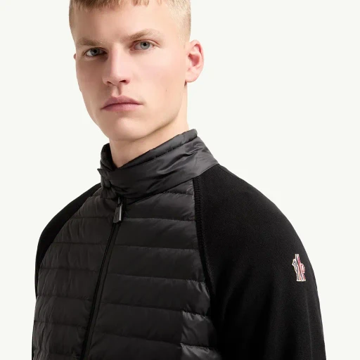 Padded Zip-Up Cardigan