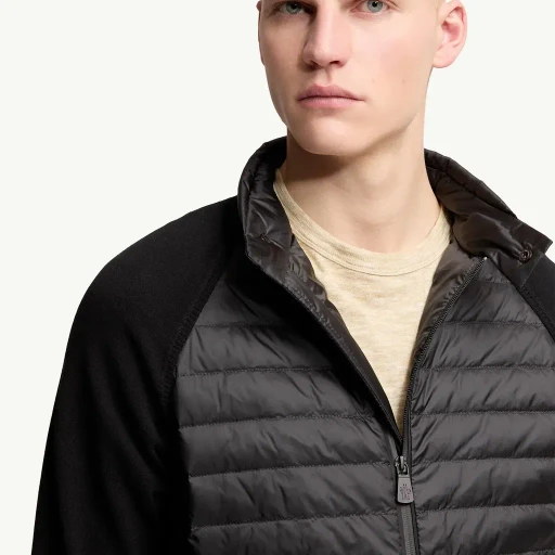 Padded Zip-Up Cardigan