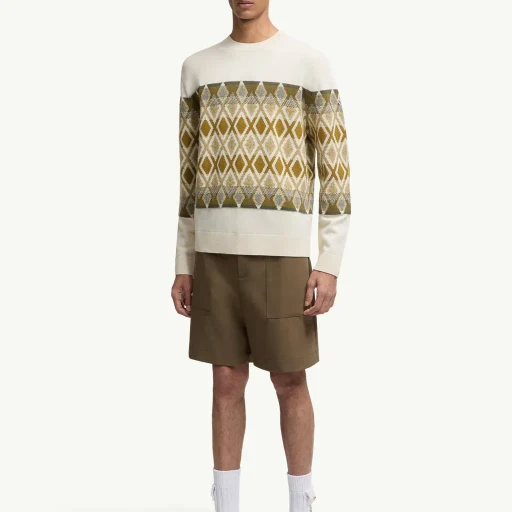 Rhombus Pattern Wool Sweater