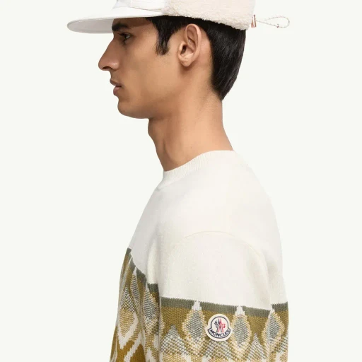 Rhombus Pattern Wool Sweater