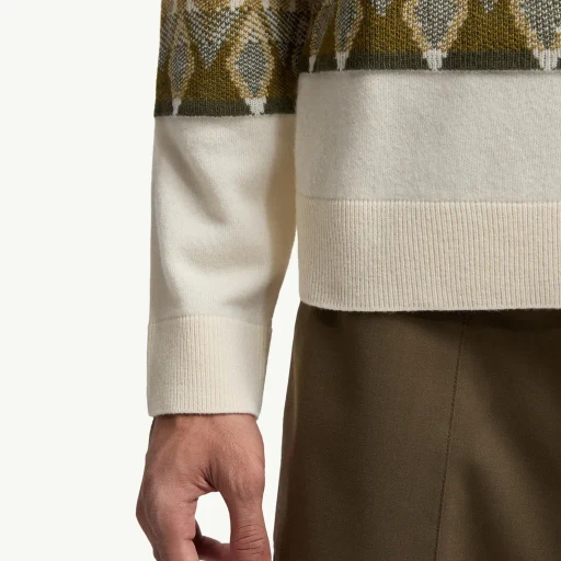 Rhombus Pattern Wool Sweater