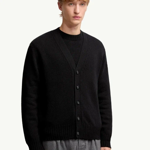 V-Neck Wool Cardigan