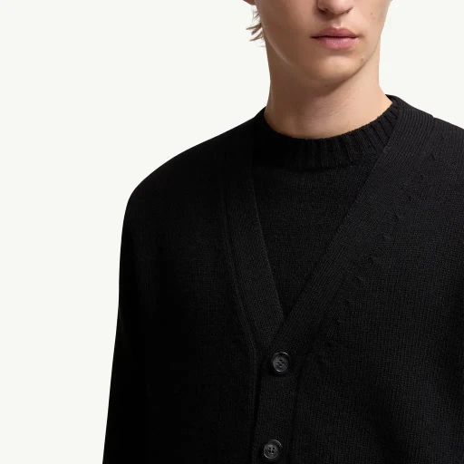V-Neck Wool Cardigan