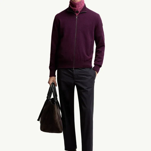 Wool & Cashmere Zip-Up Cardigan