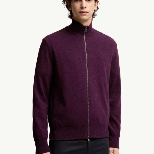 Wool & Cashmere Zip-Up Cardigan