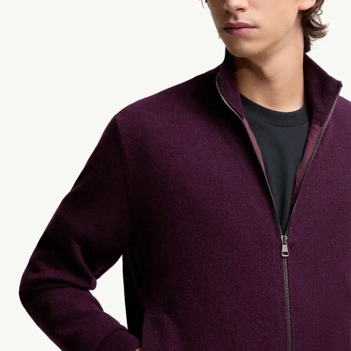 Wool & Cashmere Zip-Up Cardigan