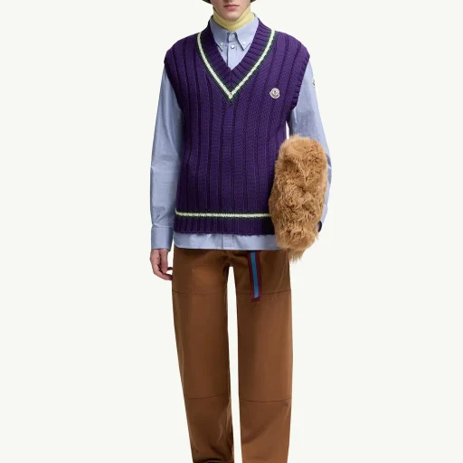 Wool & Cotton V-Neck Gilet
