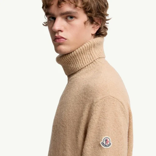 Wool Blend Polo Neck Jumper
