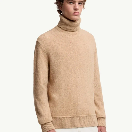 Wool Blend Polo Neck Jumper