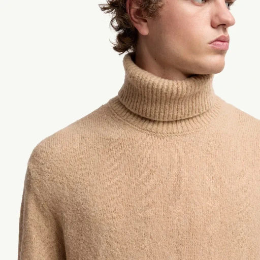 Wool Blend Polo Neck Jumper